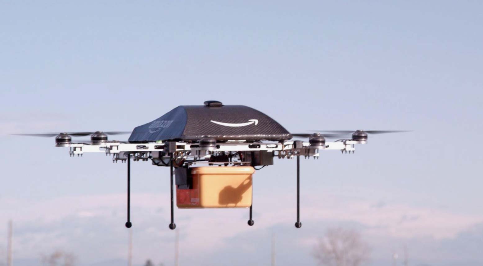 Amazon of home building - drone carrying package