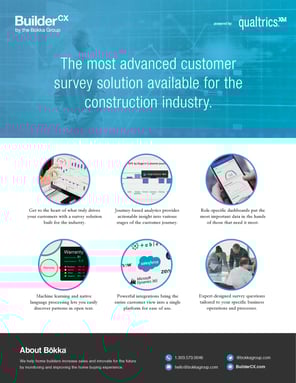 BuilderCX Customer Survey Solution Brochure