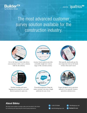 BuilderCX Customer Survey Solution Brochure