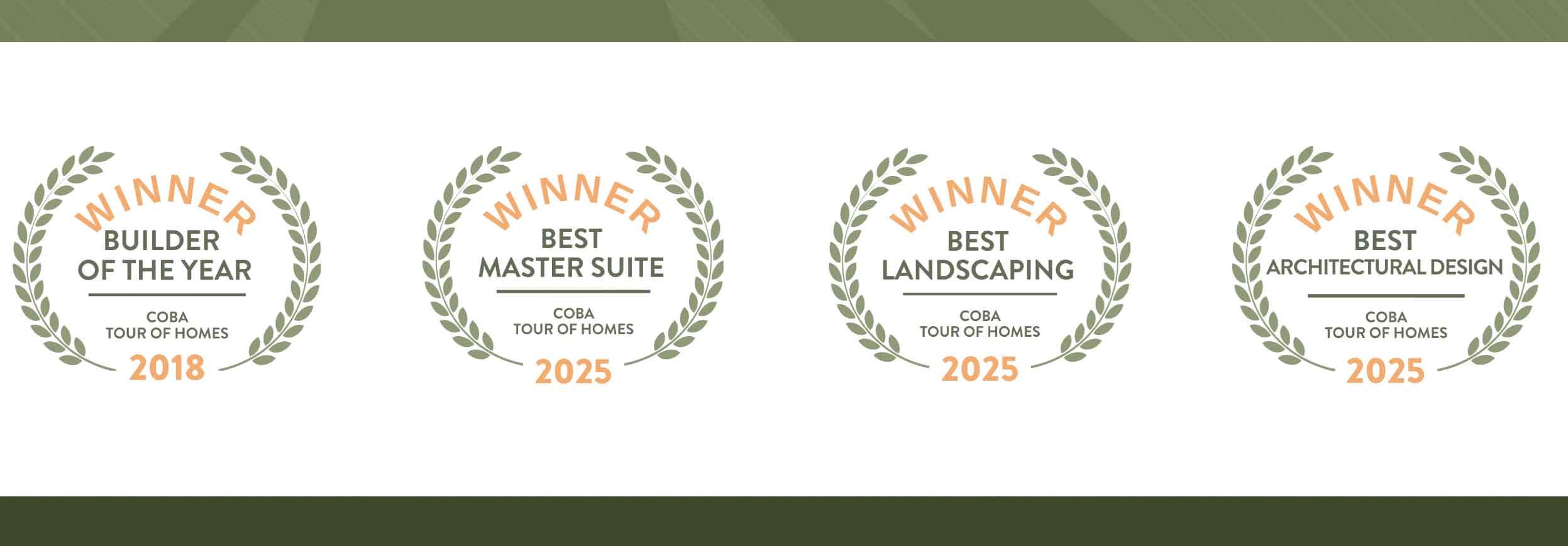 Home builder home page awards section