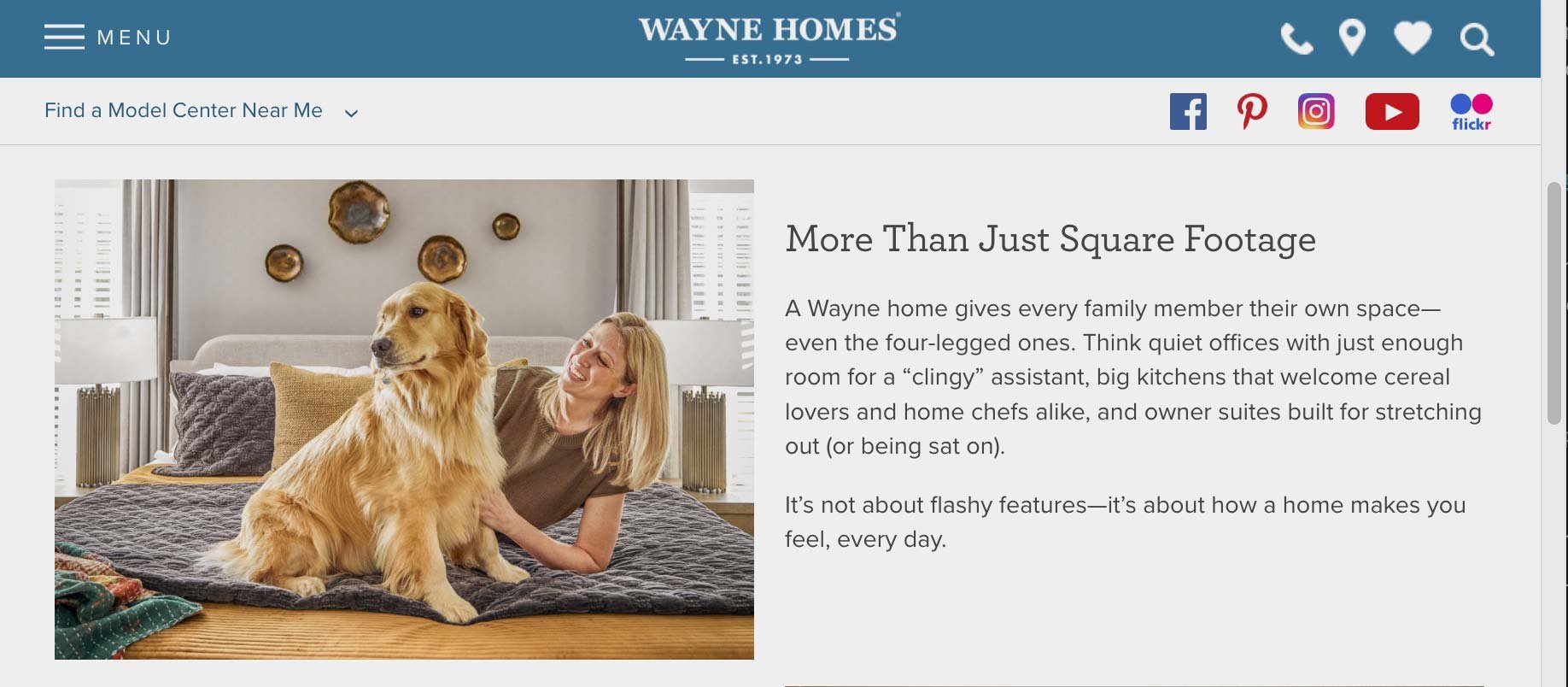 Web site tone with dog-friendly language
