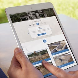 buyer on personalized construction communication website